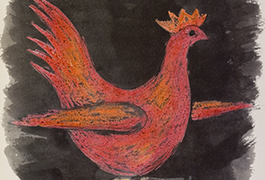 Rooster from Sketchbook 073, 1951