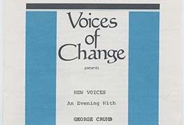 New Voices: an evening with George Crumb: January 28, 1980