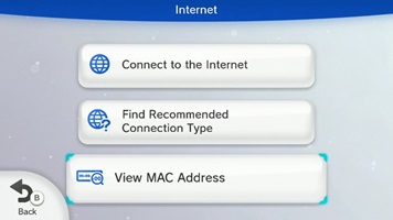 Select 'View MAC Address' and wait a moment for the MAC address to be displayed. 