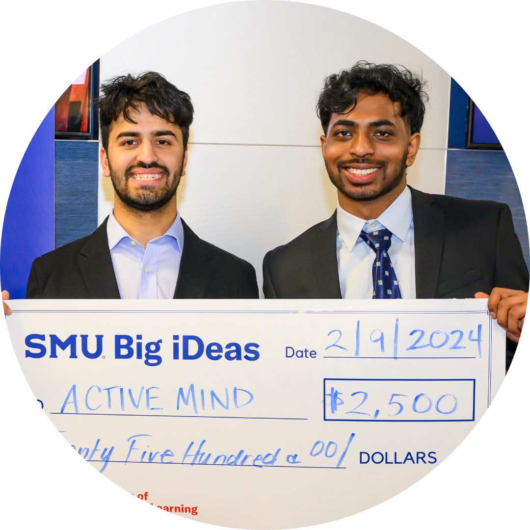 Active Mind Initiative founders with their big check