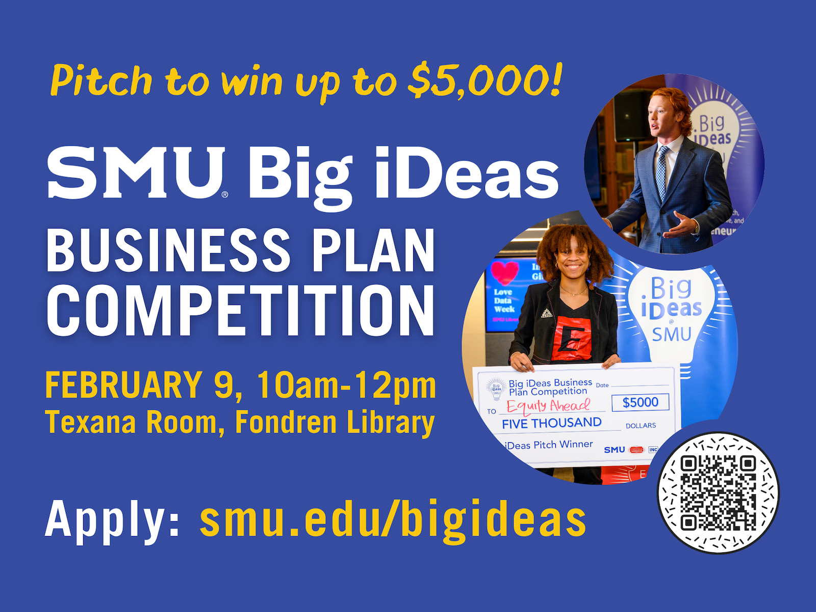 flyer for Big iDeas Business Plan competition