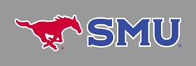 SMU Logo Outlined Informal Mustang icon Horz digital only BR