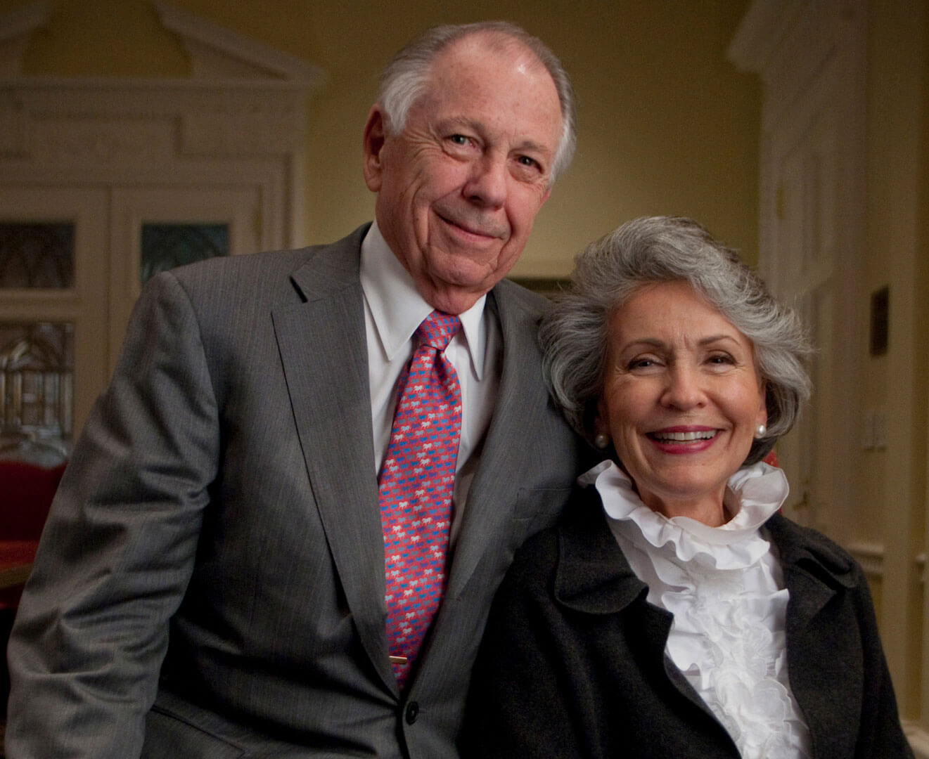Linda Pitts Custard ’60, ’99 and William A. Custard ’57 at the dedication of the Custard Institute for Spanish Art and Culture