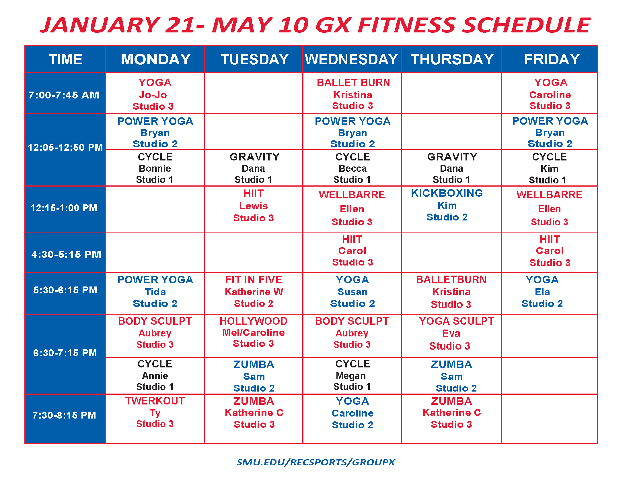 Yoga Schedule Lifetime Fitness