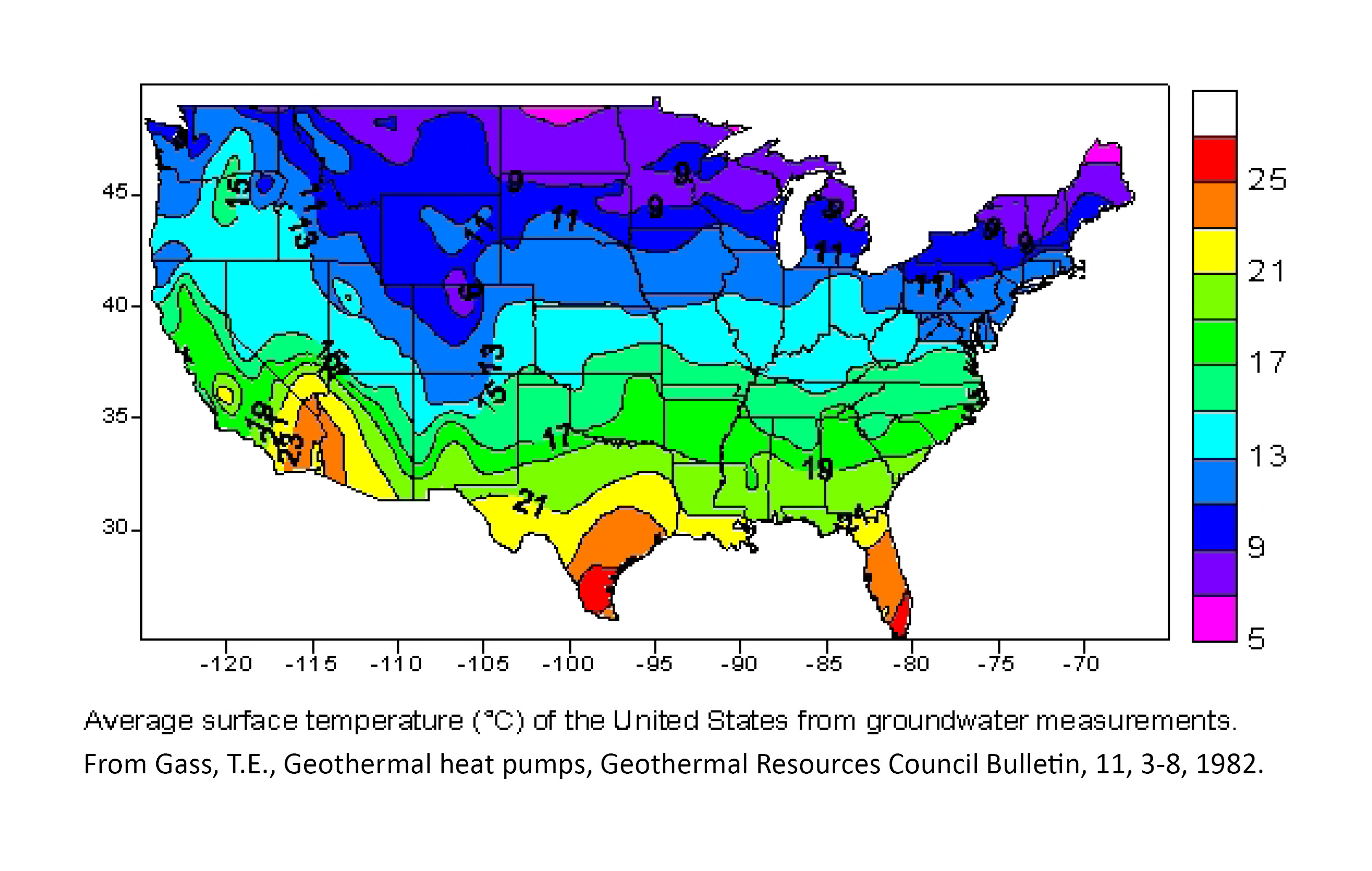 geothermal ground temperature map ground temperature by depth chart