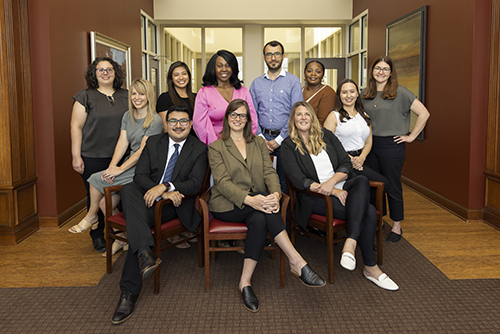 Group photo featuring members of the Center on Research and Evaluation at the SMU Simmons School of Education and Human Development