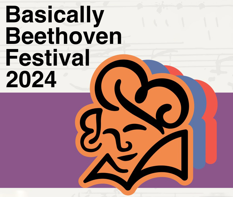 Logo and artwork for Basically Beethoven Festival 2024.