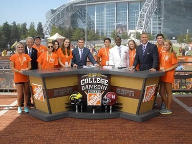 Sport's Management (SM) students at ESPN College Gameday