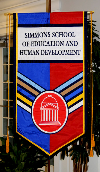 Simmons School of Education and Human Development Gonfalon