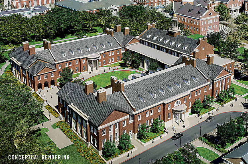 Rendering of the Cox school building renovation