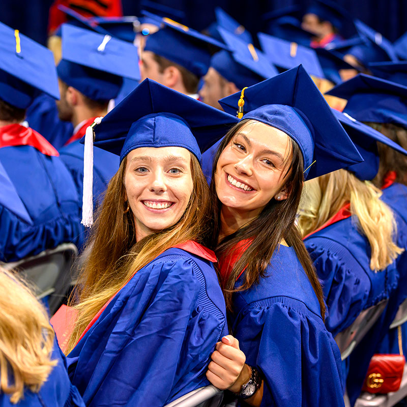 Students at graduation