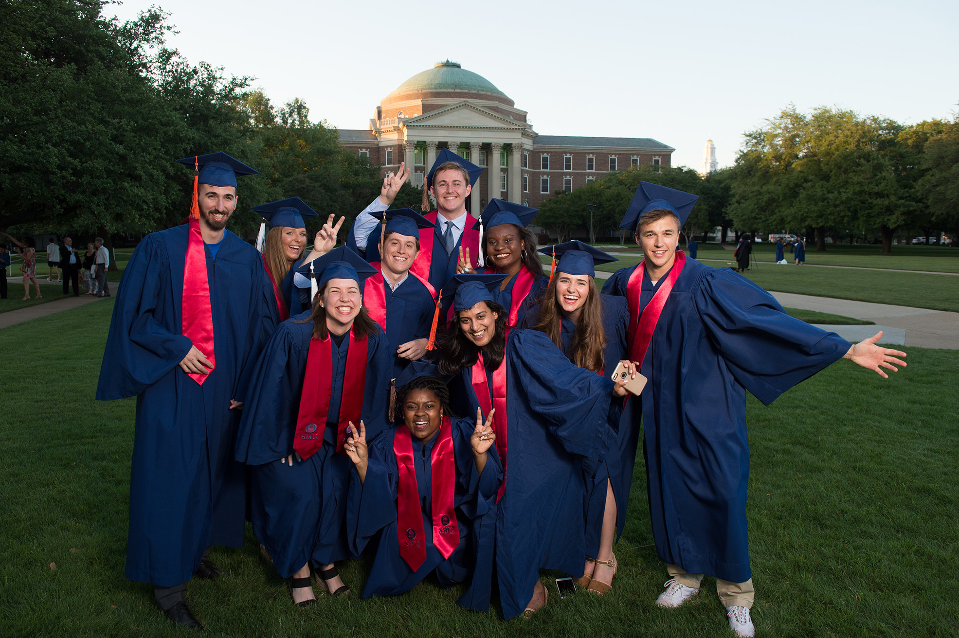 Group of students in regalia.