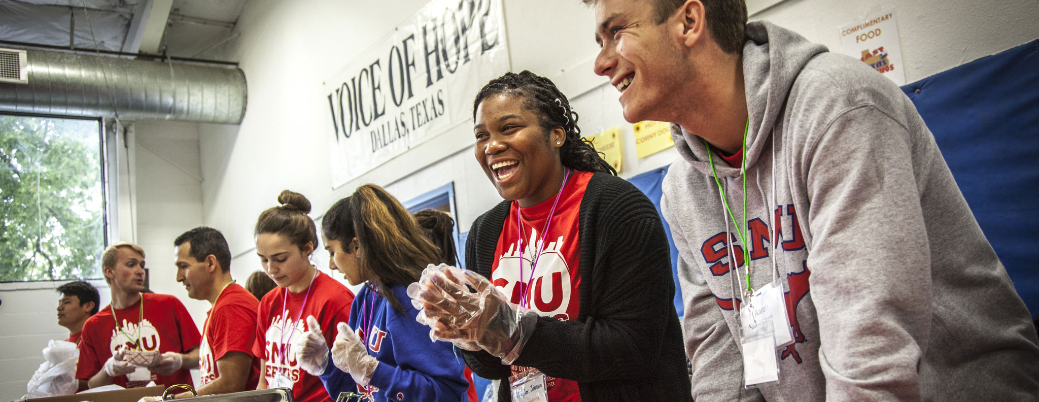 serving food at Voice for Hope