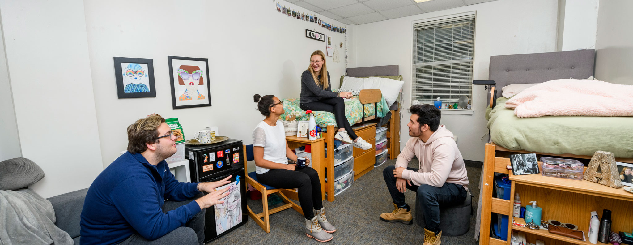 In a dorm room