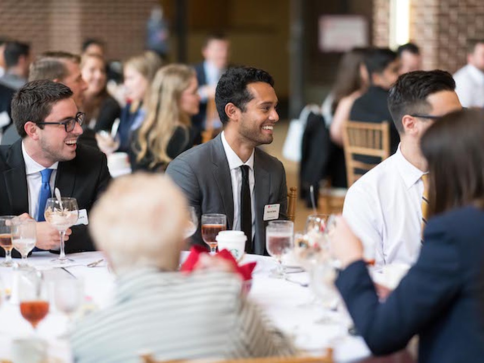 Students at a membership meet and greet event