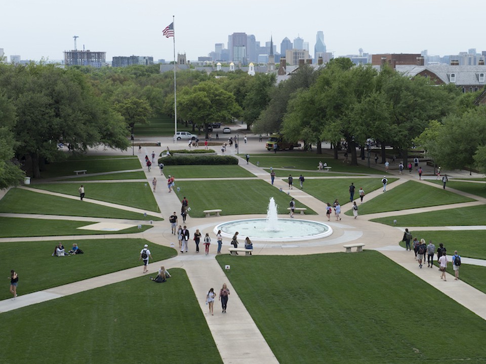 SMU main quad aerial view