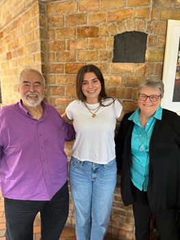 Scholarship winner Marla Farrell with ICD Board Members