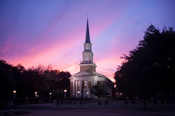 SMU Perkins Chapel at dawn