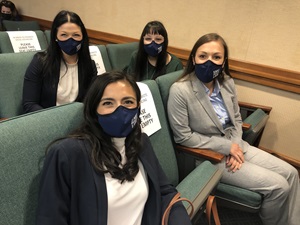 Students at Austin Courthouse