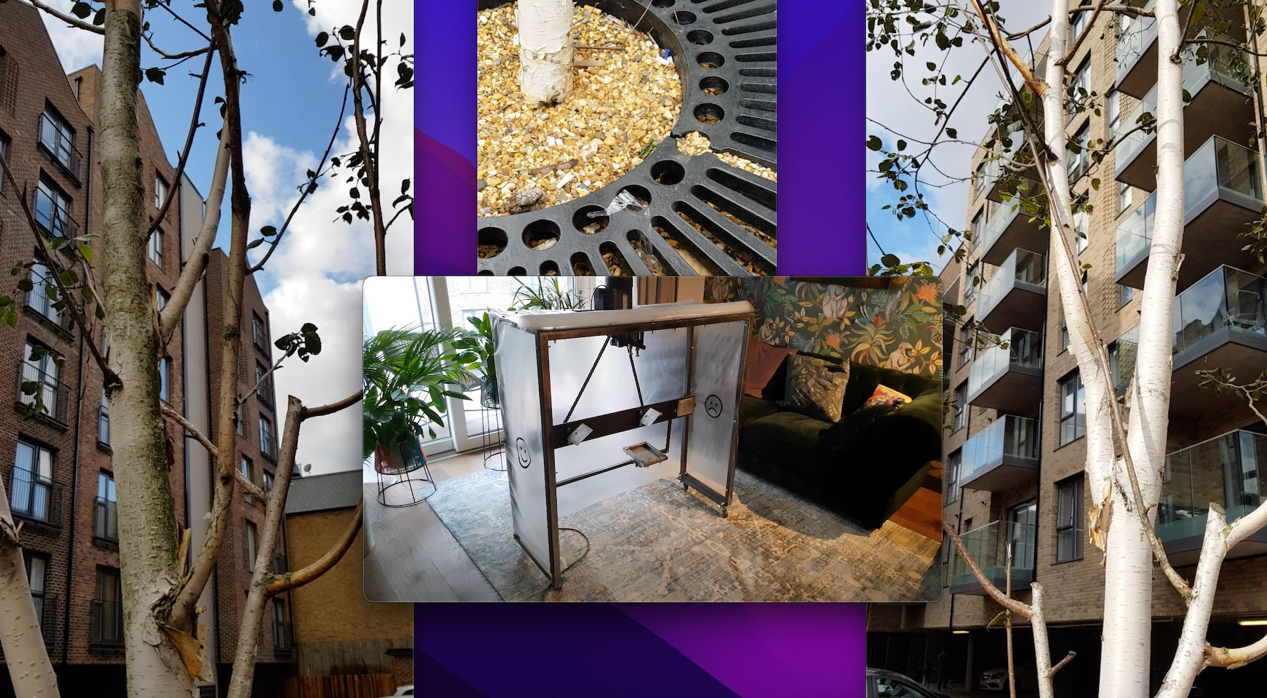 Botanical-inspired artwork at Tashima Thomas's art exhibition in Tribeca.