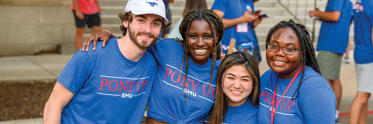 First year students in the McFarlin Memorial Auditorium on the SMU Campus. 