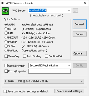UltraVNC connect