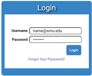 screenshot of sophia login box