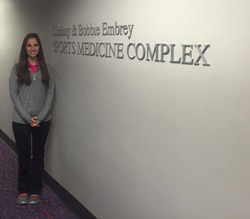 Sarah Woodruff at the SMU Sports Medicine Department