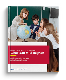 Book Cover of eBook, labeled: Rediscover Your Life's Passion, What is an MEd Degree? Guide to Pursuing your MEd in Teaching and Learning