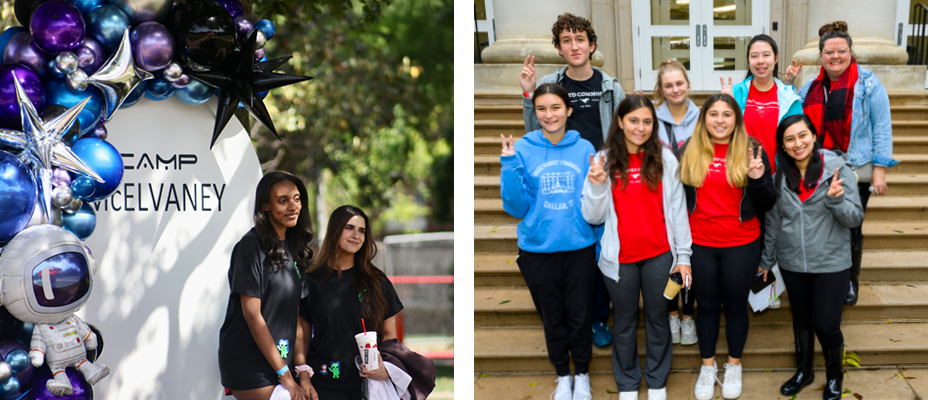 Students outside McElvaney Commons