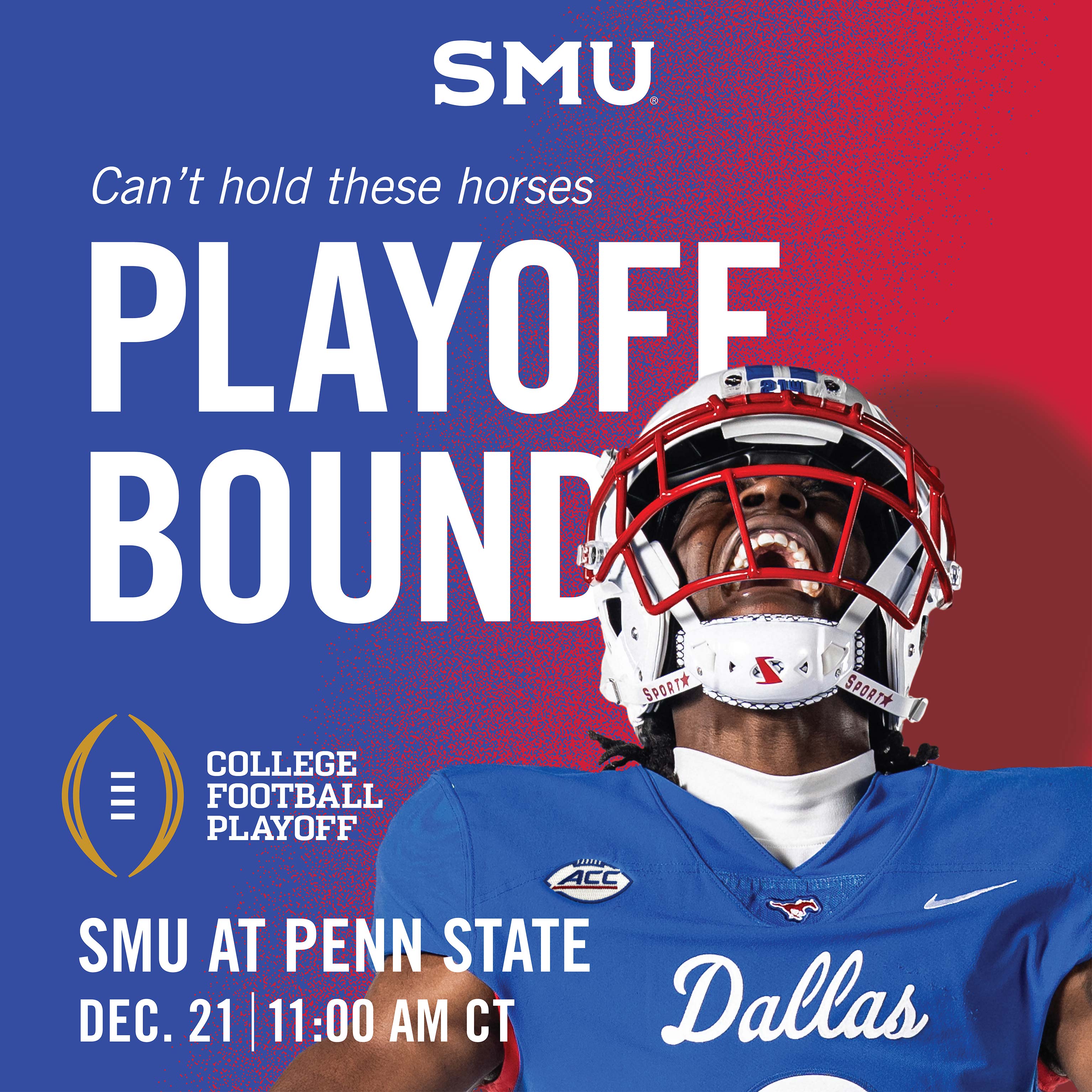 SMU Mustangs will face Penn State university in the first round of the college football playoffs