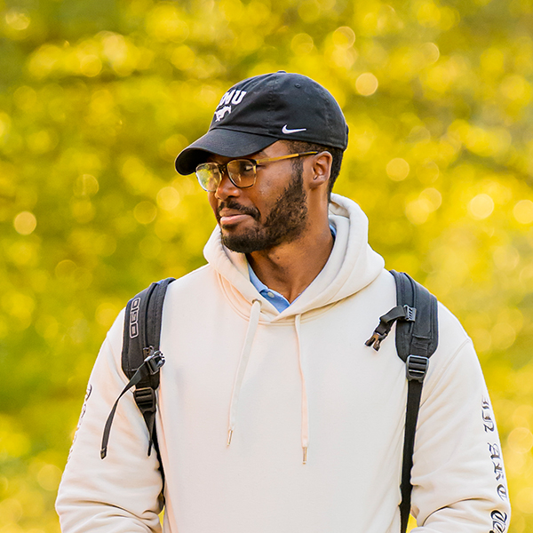 Myles Boateng on campus