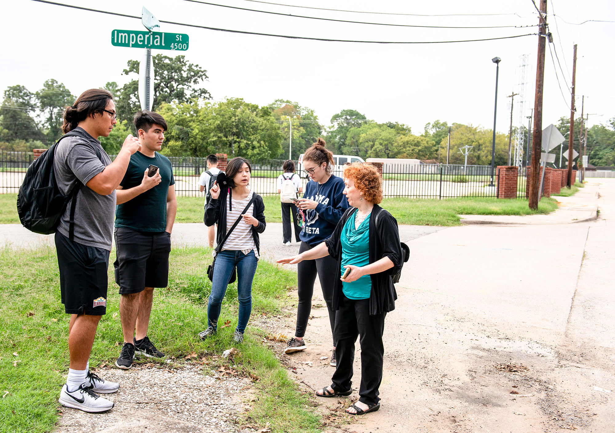 Minsker with Students