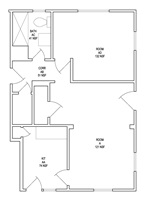 Red Door Apartment Floorplan